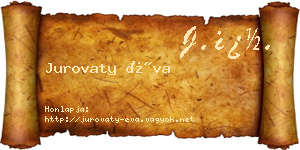 Jurovaty Éva névjegykártya